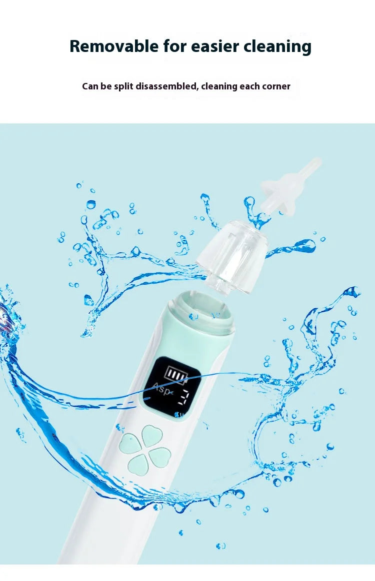 AiQUE Baby Nose Cleaner Silicone Adjustable Suction Electric Child Nasal Aspirator Safety Convenient Low Noise