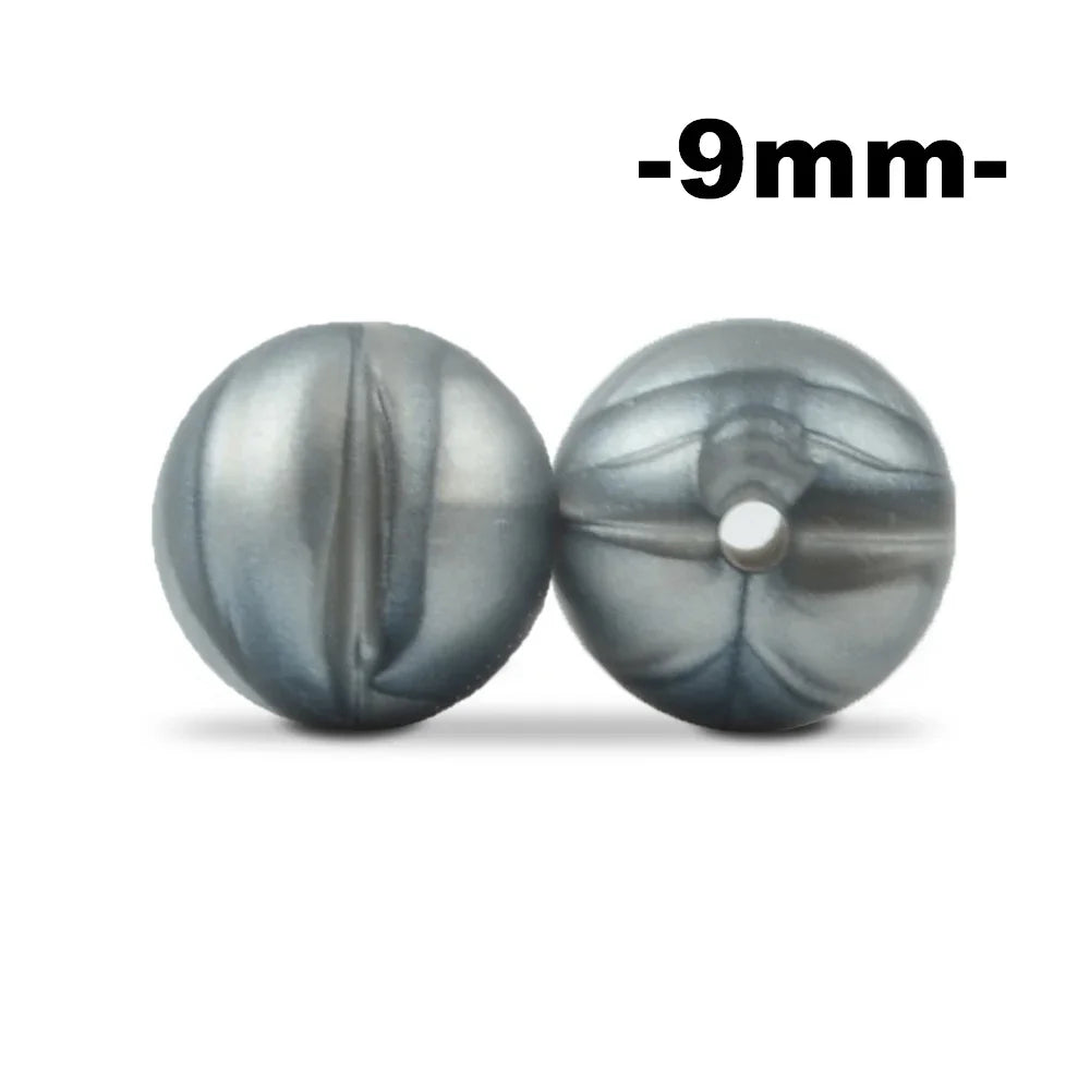 LOFCA 9mm 100pcs Silicone Teething Beads Teether Baby Nursing Necklace Pacifier Clip Oral Care BPA Free Food Grade Colorful