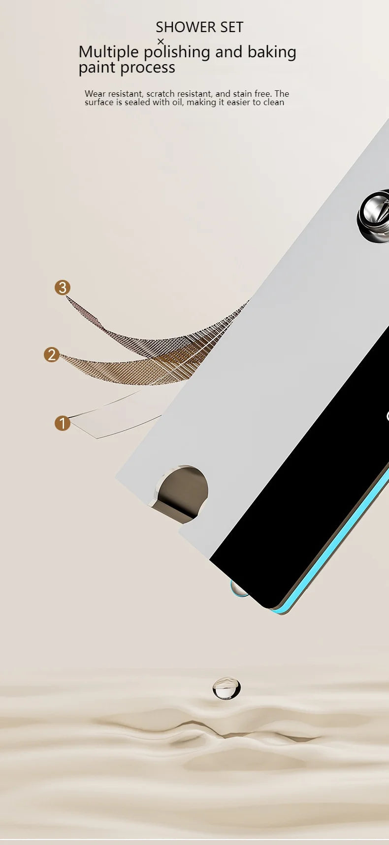 Smart Digital Display Bathroom Shower Set Piano Key Rainlfall Bath Showers System Set Apartment Bathtub Shower Faucet Full Set