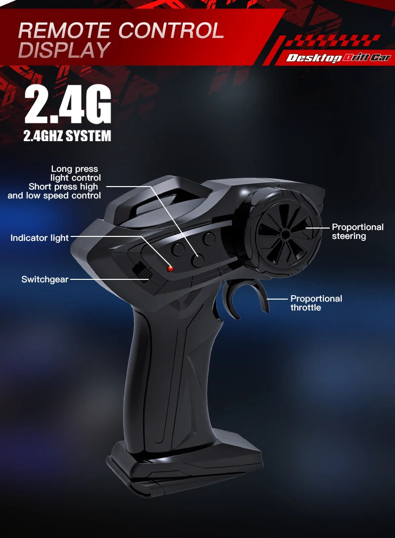 2025 New Kf20 1:64 Drift Rc Car Four-wheel remote-controlled racing car Full proportions Desk Competition Toy Boys Ideal gifts.