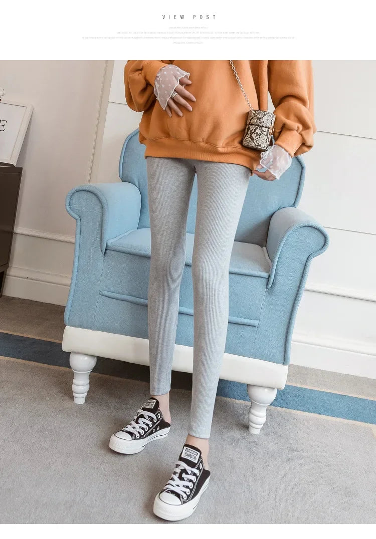 Pregnant Woman Adjustable Big Size Leggings New Maternity Pants  Pregnancy Thin Soft Cotton High Waist Clothes