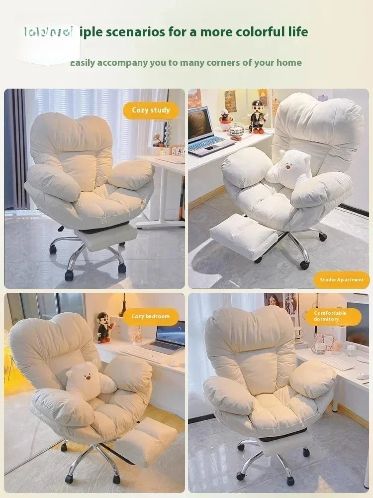 Computer Sofa Chair, Home Comfortable Sedentary Backrest Desk Chair, Anchor Live Broadcast Chair, Bedroom Office Chair Fauteuil