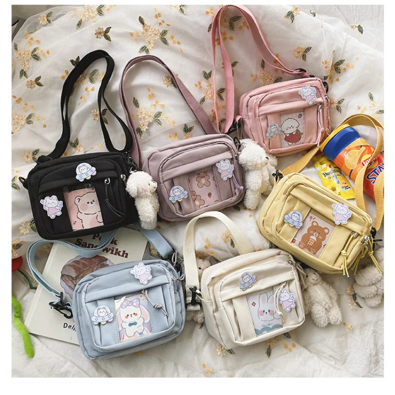 New Kawaii Bag Girls 2025 New JK Transparent Bag Small Crossbody Bag For Women Purses and Handbags Shoulder Bag Itabag Bolso