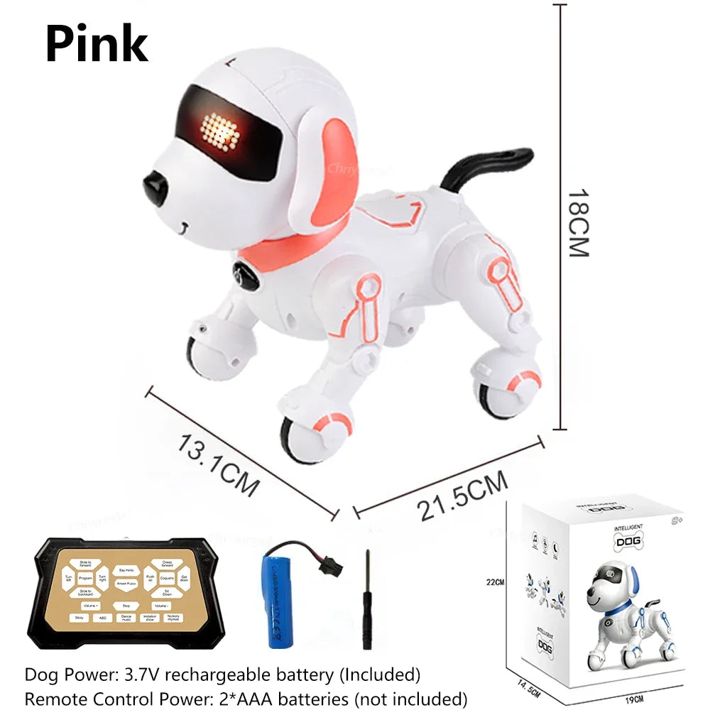 RC Robot Dog Electronic Stunt Pet Interactive Touch Programmable Smart Walking Dancing Kids Birthday Gift for Kids Boys Girls