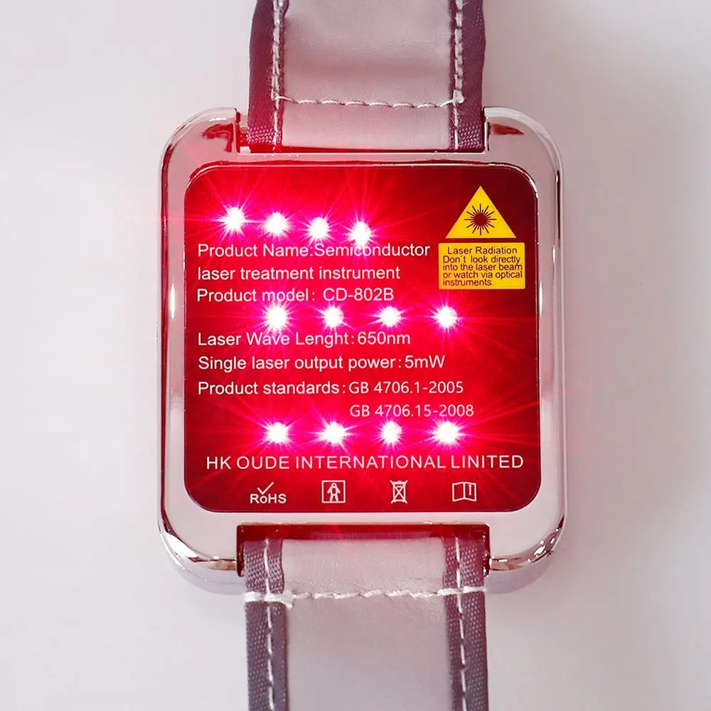 Hypertension Laser Therapy Watch Semiconductor Blood Irradiation Laser Treatment Instrument 650nm Acupuncture Points Watch