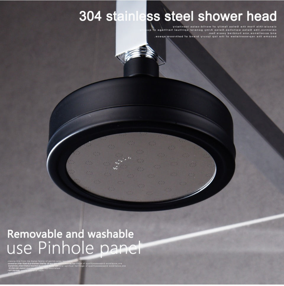 Rain Shower Head Boosting High Pressure High Flow Stainless Steel Rainfall Shower Head Adjustable Angles Bathroom Shower