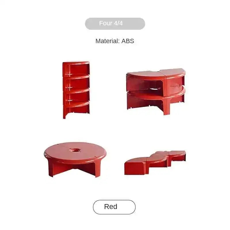 Nordic Round Color Side Table Creative ABS Plastic Coffee Tables Designer Living Room Furniture Modern Home Storage Corner Table