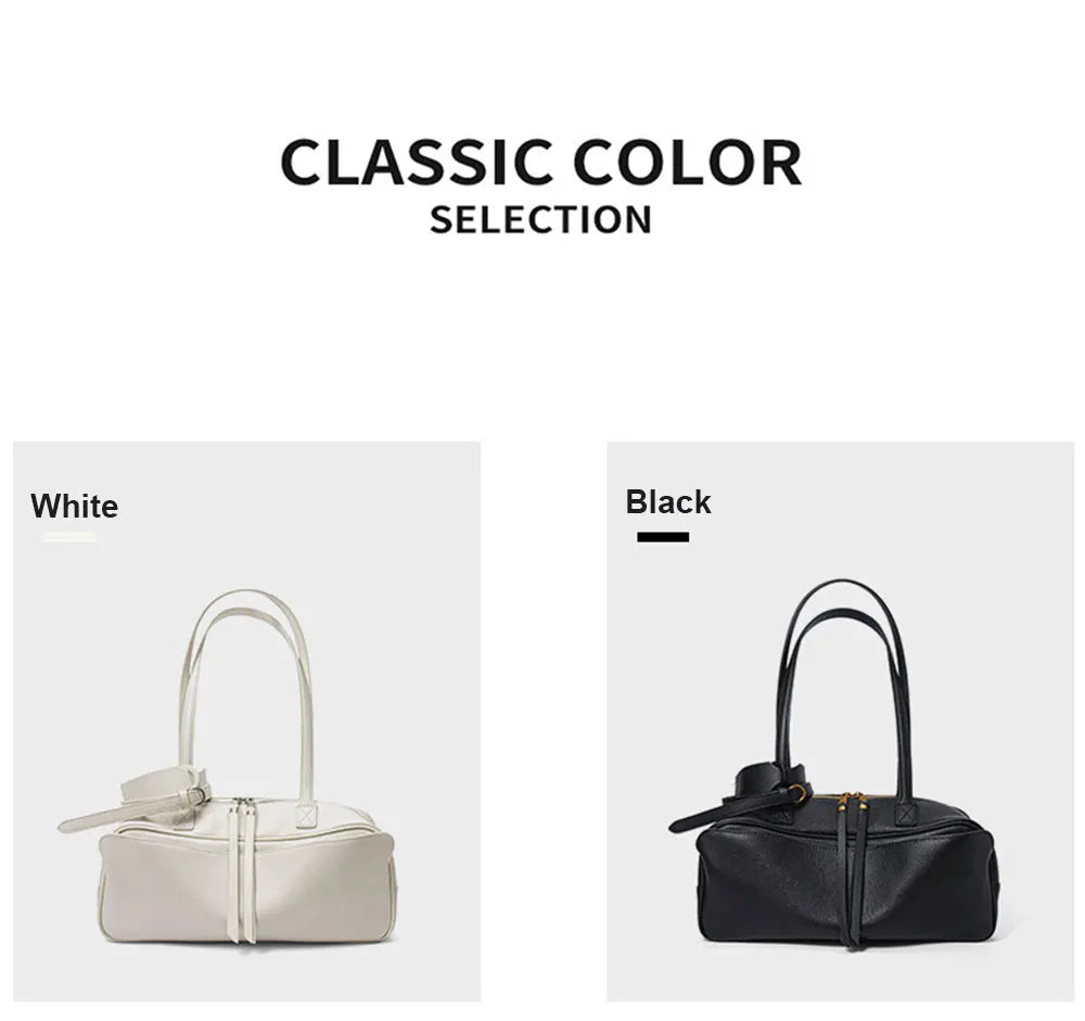 New Women's Bag Genuine Leather Luxury Designer Women Shoulder Bag Soft Cowhide Handbags Fashion High Quality Baguette Bags