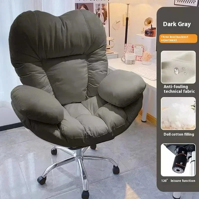 Computer Sofa Chair, Home Comfortable Sedentary Backrest Desk Chair, Anchor Live Broadcast Chair, Bedroom Office Chair Fauteuil