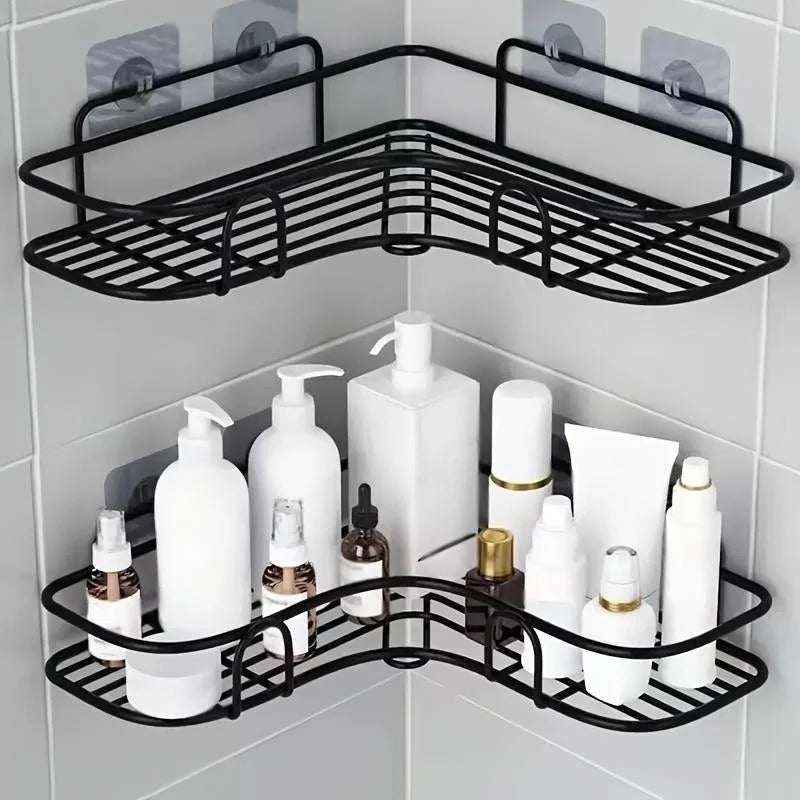 Bathroom Shelf Shampoo Storage Rack Holder Kitchen No Punching Triangle Storage Rack Bathroom Accessories