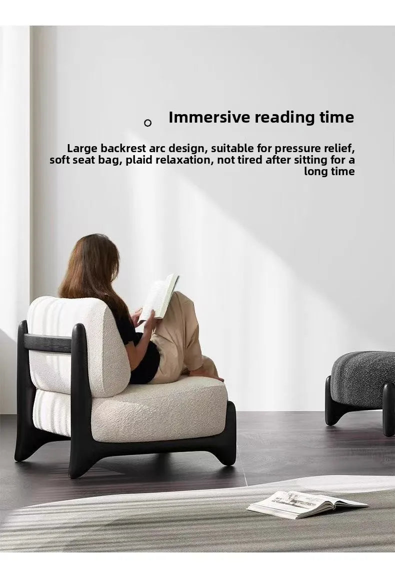 Cream Wind, Stool, Living Room, Balcony Bedroom, Chair Bed and Breakfast, Lazy Sofa Internet Celebrity Leisure Chair Sofa Chair