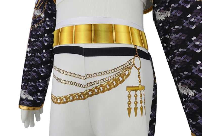 Girl Set 3pcs Demon Hunters Rumi Cosplay Costume Birthday Party Stage Performance Costume Halloween Carnival Kids Dress Up Set