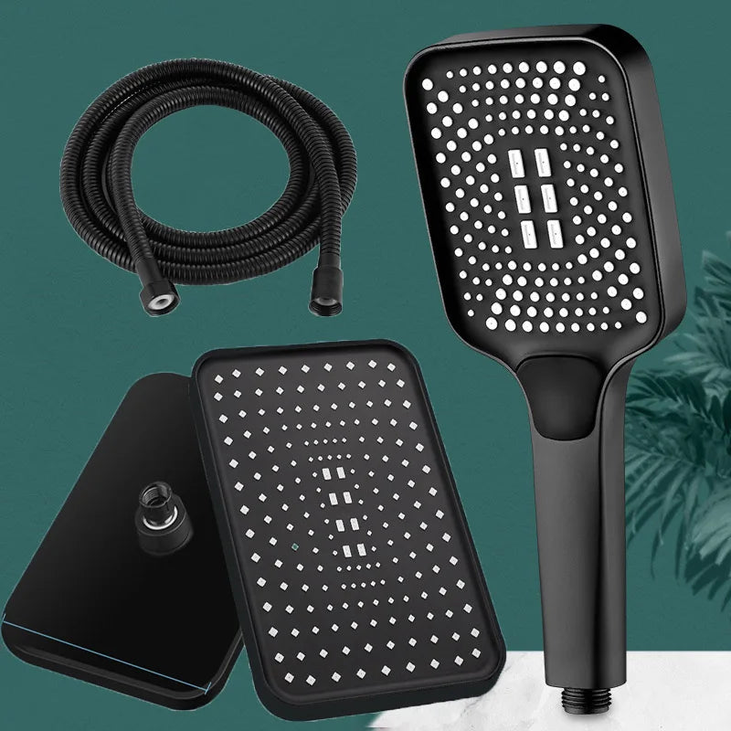 Shower Combo12 inch Large Panel Rain Shower Head/Handheld Shower Combination Bathroom Handheld Three-mode Booster Set