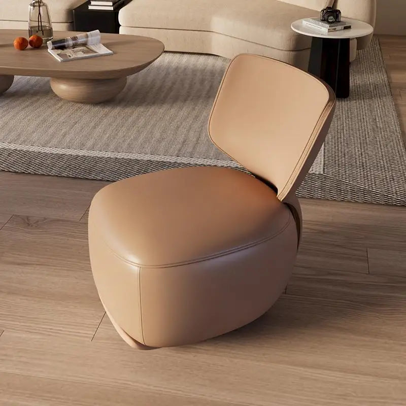 Log Light Luxury First Class Cabin Lounge Sofa Chair Nordic Living Room  Fabric Low Stool Balcony Leisure Armchair 2023 New