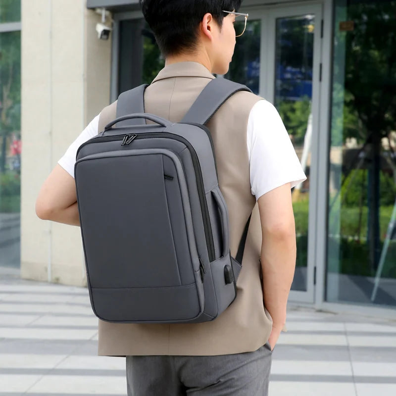 Rilibegan Men Travel Backpack Expand Oxford Big Capacity USB Charge Business Male Backpacks Computer Men Backpacks