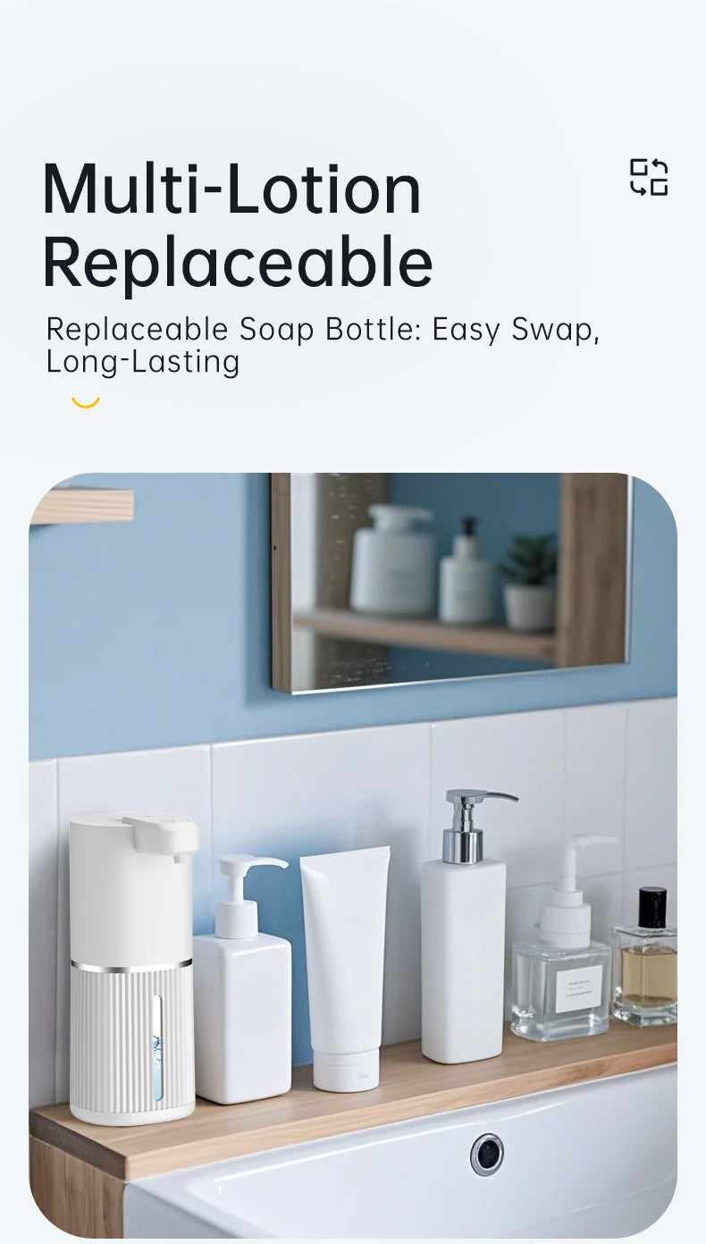 Automatic Soap Dispenser Touchless Foaming Soap Dispenser 380ml USB Rechargeable Electric Foam Soap Dispenser Drip/Foam Optional