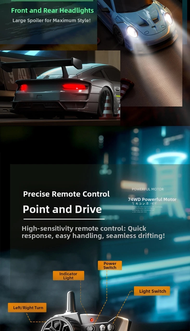 2025 New, Limited Edition Rc Drift GT3 RS 911 mi SU7 1:24 Drift Racing Car, Racing Kids Gift with High Speed Remote Control