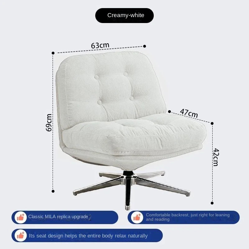 Realife Internet Celebrity Sofa Chair Dewey Ringer Leisure Chair Rotating Living Room Balcony Small Sized Single Chair 2025 New