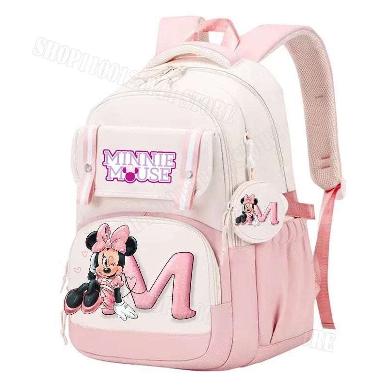 Minnie Mouse Disney Backpacks Mochilas Aestethic Backpacks for Teenager Canvas Laptop Backpack School Student Kawaii Bag Gift
