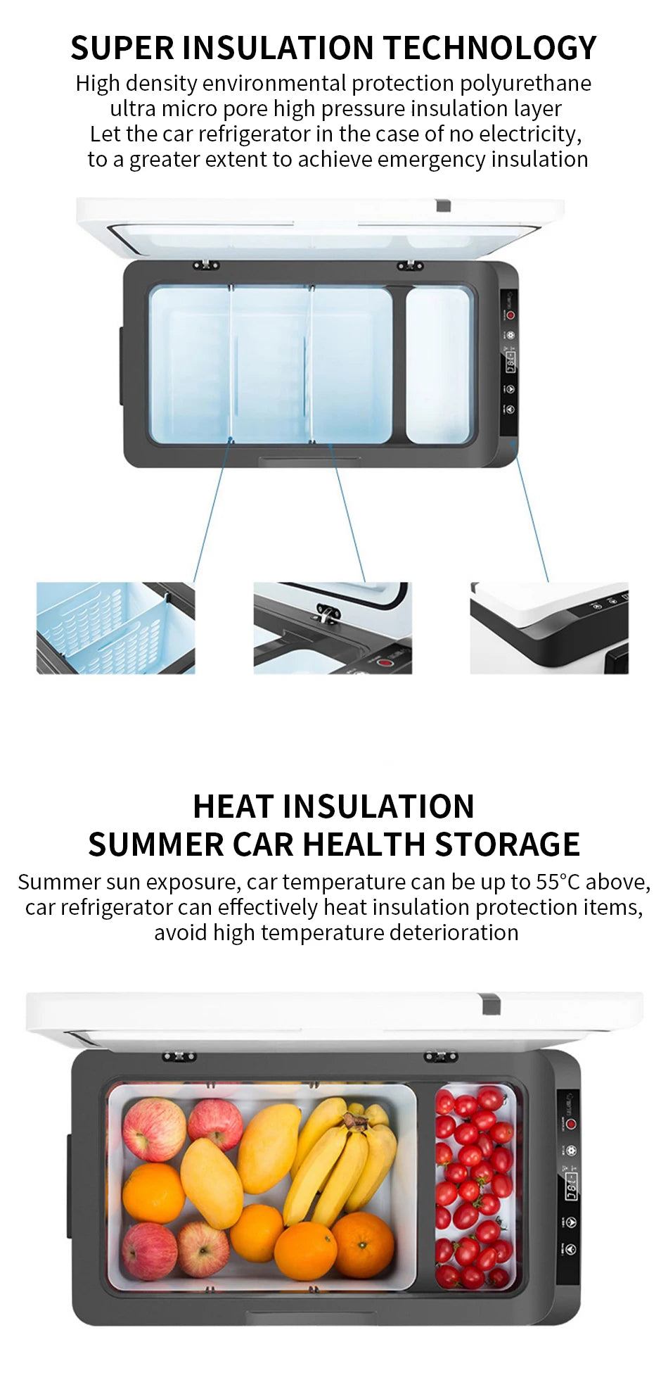 Car refrigerator compressor large truck refrigerated freezer car home dual-use refrigeration mini small freezer 12V24V