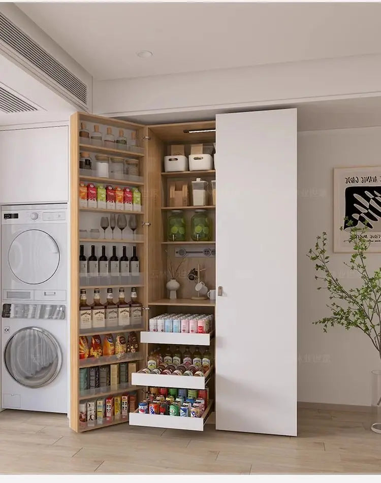 Snack Storage Cabinet Wine Cooler Sideboard Dining Cabinet Against The Wall All-in-one Pantry Cabinet Living Room Custom Size