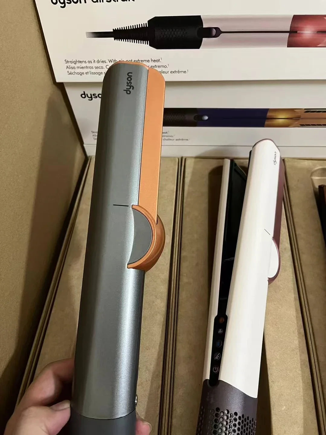 New Dry and Wet Flat Comb Portable Curling Iron Hair Salon Negative Ion Curling Iron Hair Dryer Straight Clip  Cepillo Rizos 다이슨