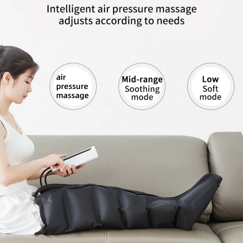 Jinkairui Electric Air Pressure Leg Massager Kneading Squeeze Deep Relaxation Calf Foot with Remote Control