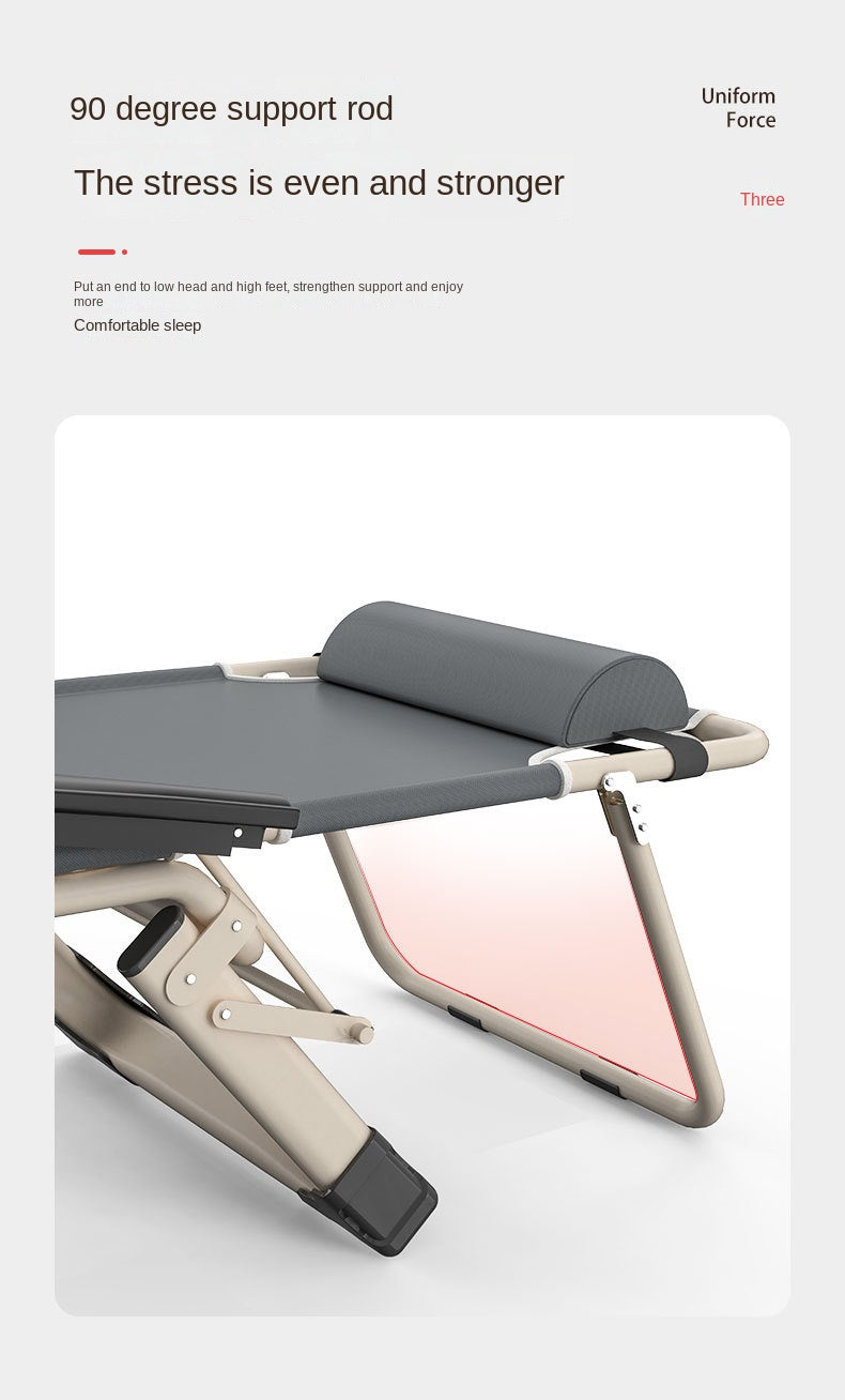 UVR Recliner Foldable Outdoor Beach Chair Office Lunch Chair Home Computer Chair Backrest Chair Adjustable Balcony Armchair Bed