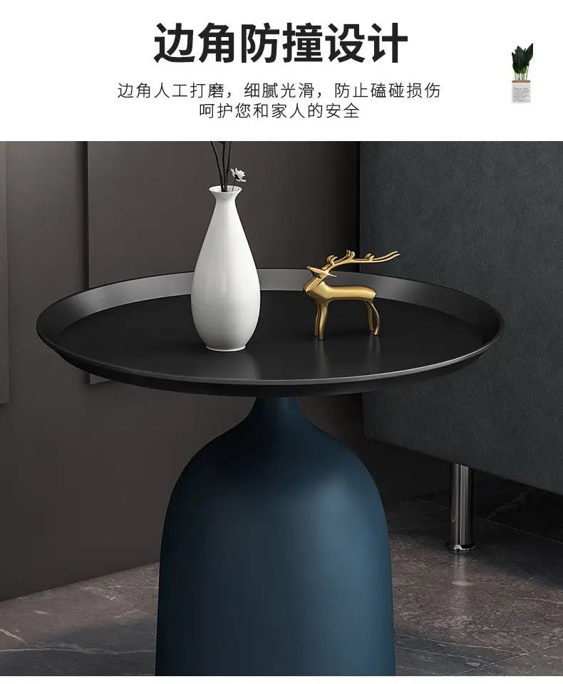 Creative Living Room Side Table Wrought Iron Small Coffee Table Balcony Tea Table Modern Simple Round Living Room Side Tables