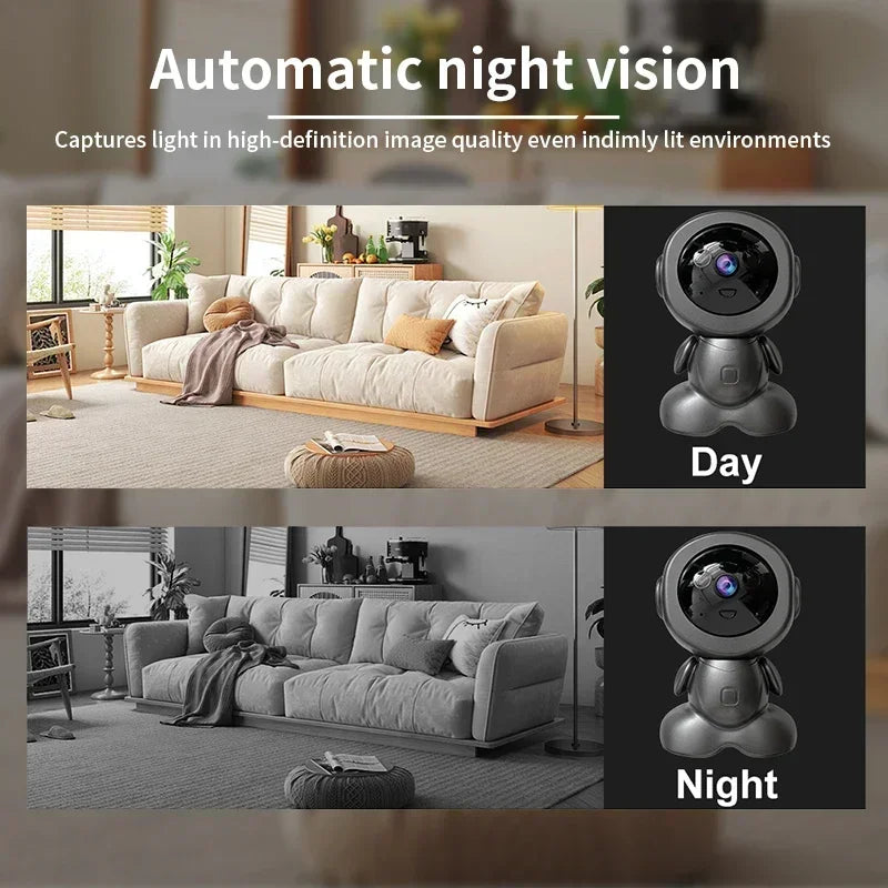 8MP Wifi Surveillance Robot Camera PTZ Security Baby Monitor Two Way Audio Color Night Vision Home IP Cameras AI Smart Tracking