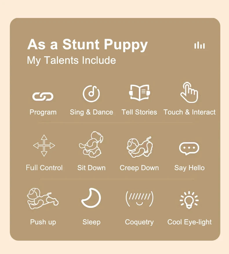 RC Robot Dog Electronic Stunt Pet Interactive Touch Programmable Smart Walking Dancing Kids Birthday Gift for Kids Boys Girls