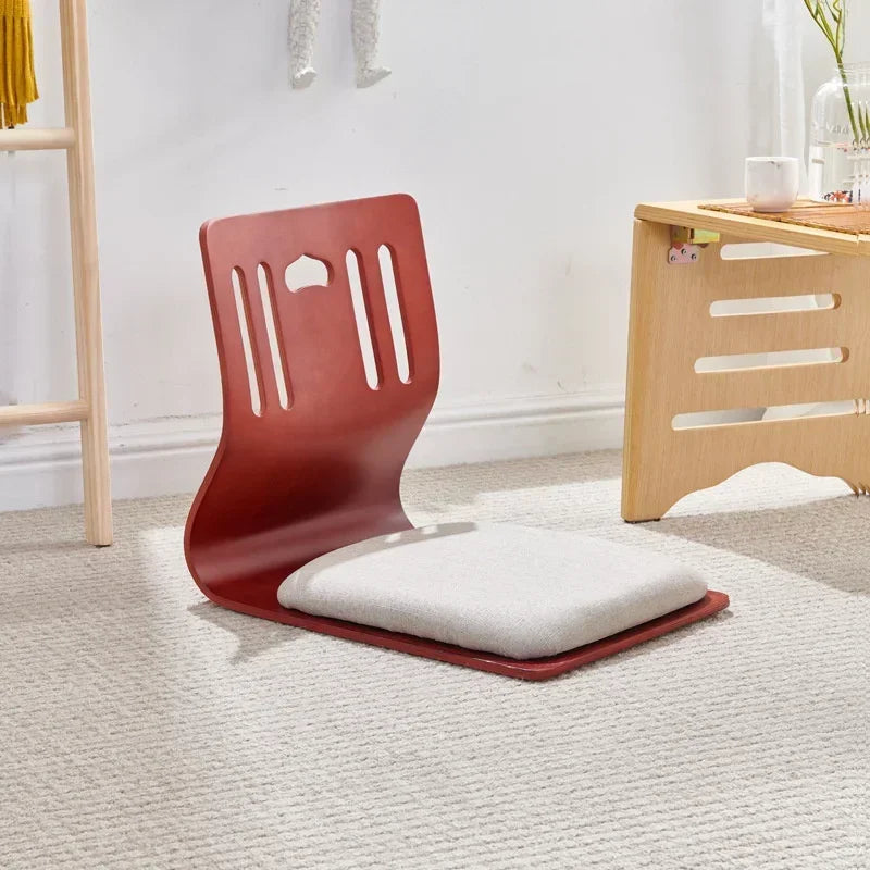 Japanese Chair Design Home Living Room Furniture Kotatsu Table Chair Tatami Zaisu LegLess Floor Chair Black Finish