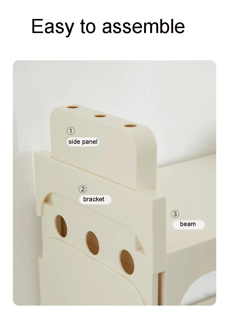 Module Modular DIY Furniture Storage Shelf Bookrack Bookshelf Bookcase Plastic ABS Customized Size Cabinet Multi-function