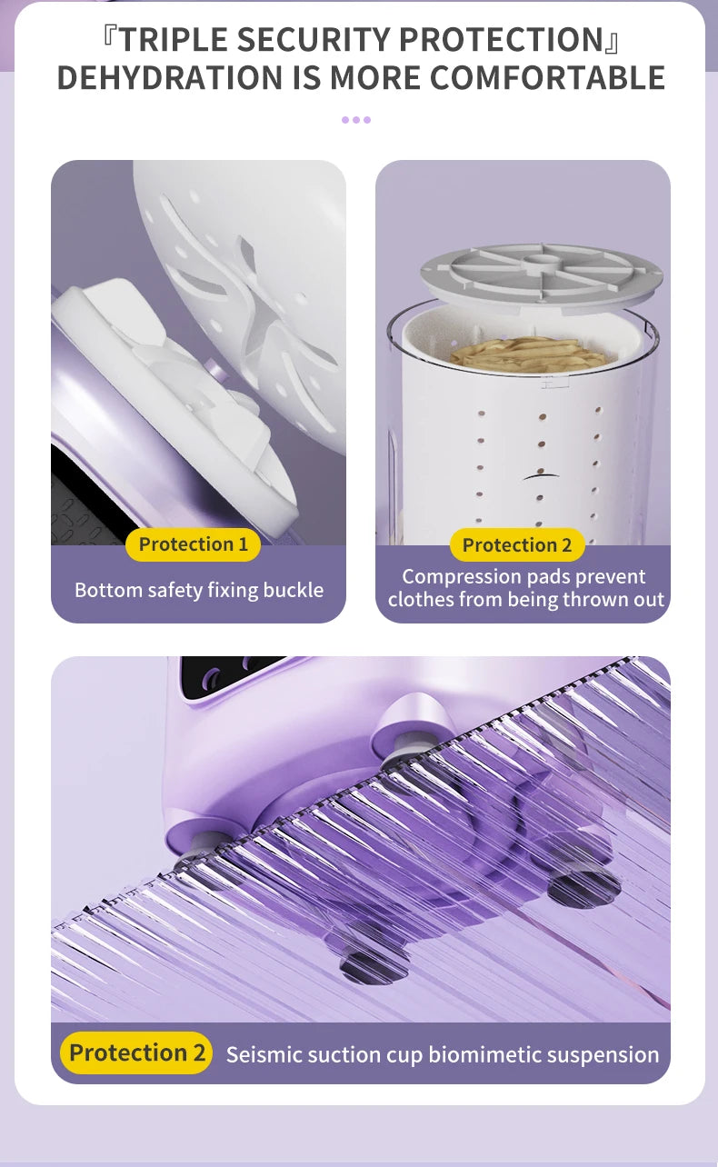 2L Wireless Mini Charging Wash in One Washing Machine Suitable for underwear, socks, pet clothes