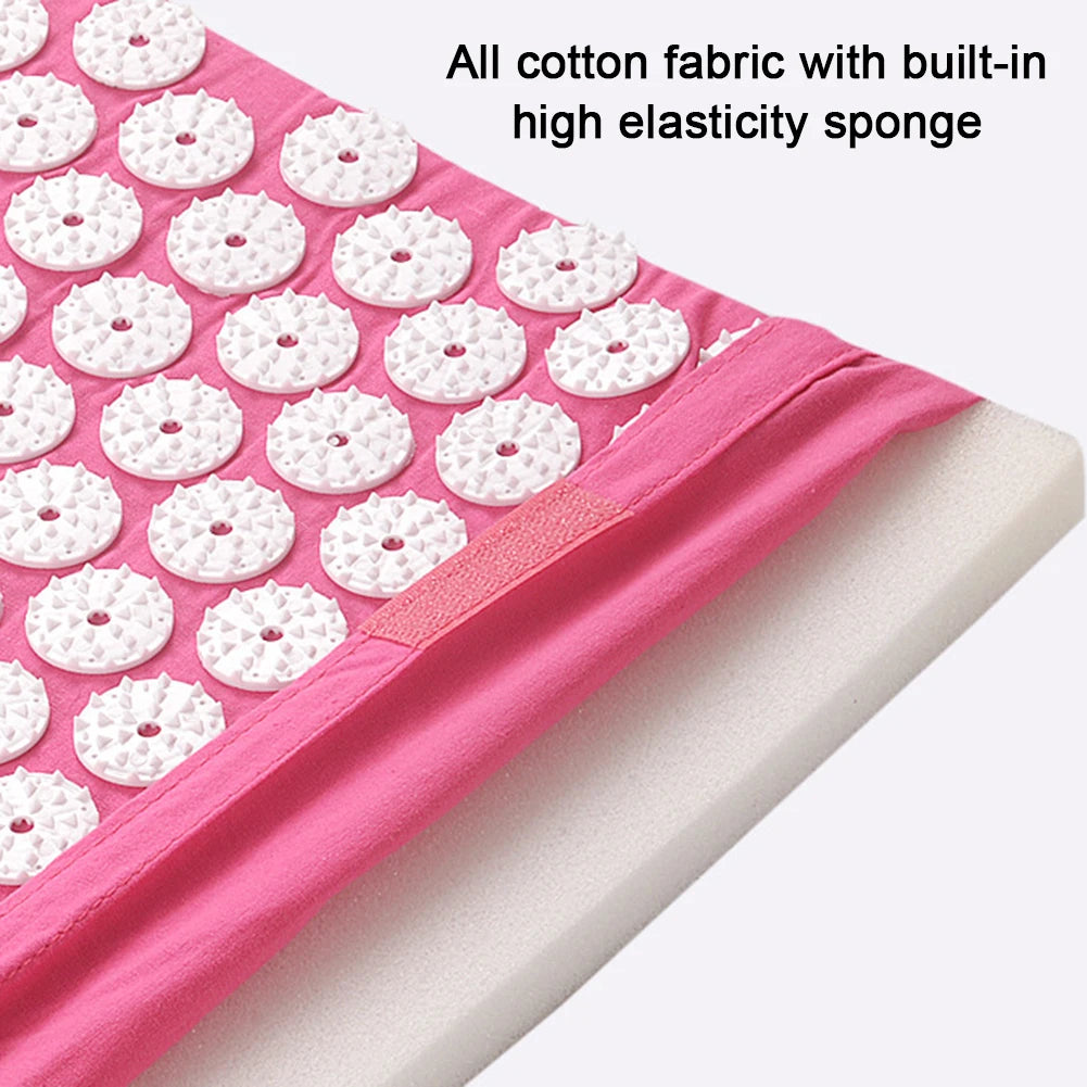 Acupressure Pillow With Storage Bag For Neck Back Foot Massage Pads Acupressure Mat Pillow Set Improves Bloods Circulation Mat