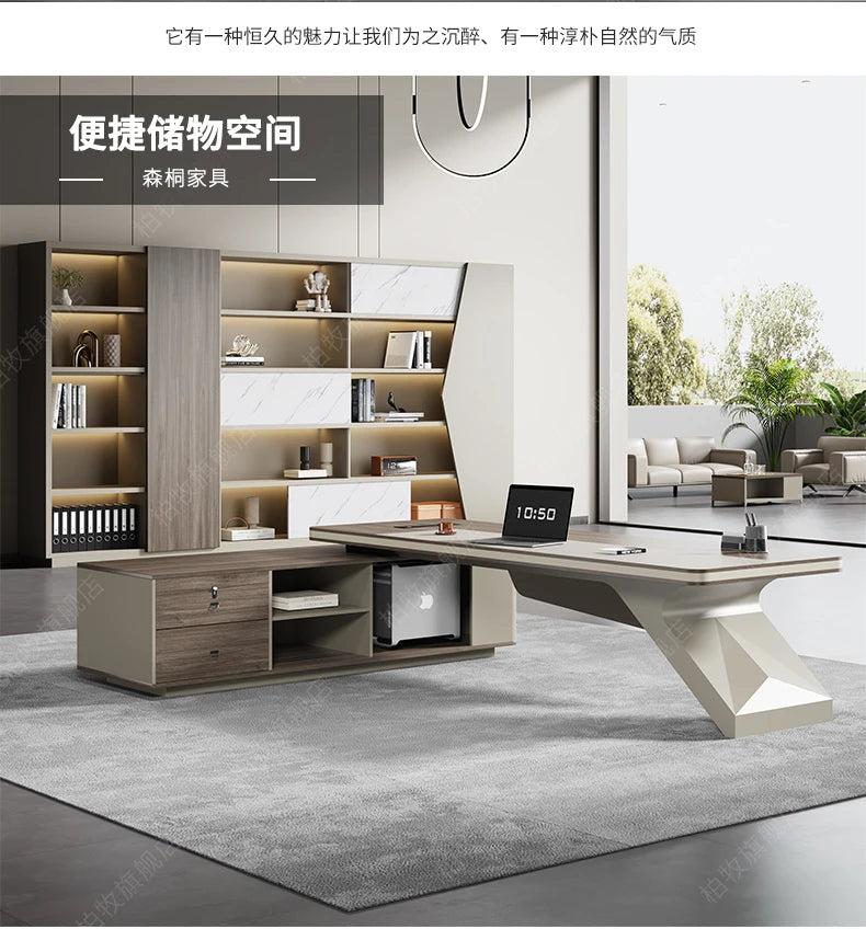 Organizer Designer Office Tablet Asthetic Monitor Executive Office Desk Study Gaming Escritorios De Computadora Furniture