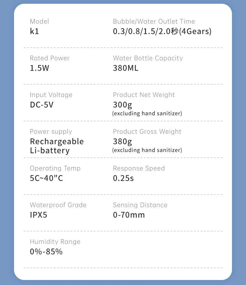 Automatic Soap Dispenser Touchless Foaming Soap Dispenser 380ml USB Rechargeable Electric Foam Soap Dispenser Drip/Foam Optional