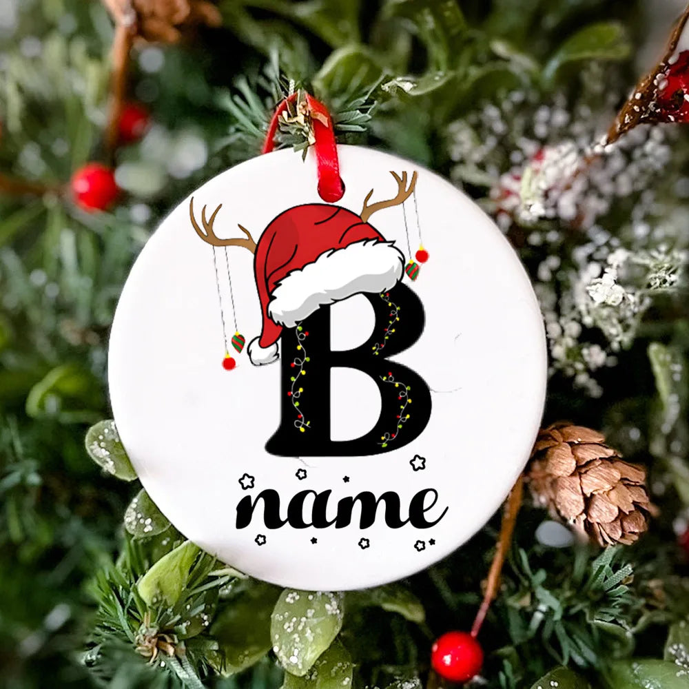 Personalized Christmas Ornament Custom Name Xmas Ornaments Baby Gift Photo Ornament Photography Accessories Holiday Decoration
