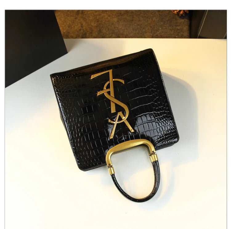 High-grade light luxury handbag 2024 new autumn and winter fashion Tote bag women's crocodile print single shoulder crossbodybag