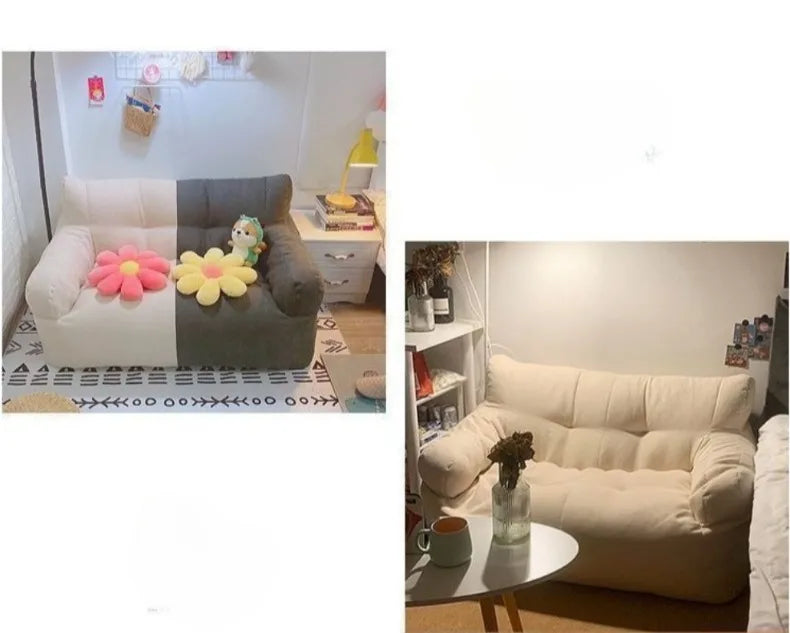 Lazy Bean Bag Sofas Giant Comfortable Beanbag Sofa Double Cute Fluffy Living Room Couches Large Modern Bedroom Tatami Couch