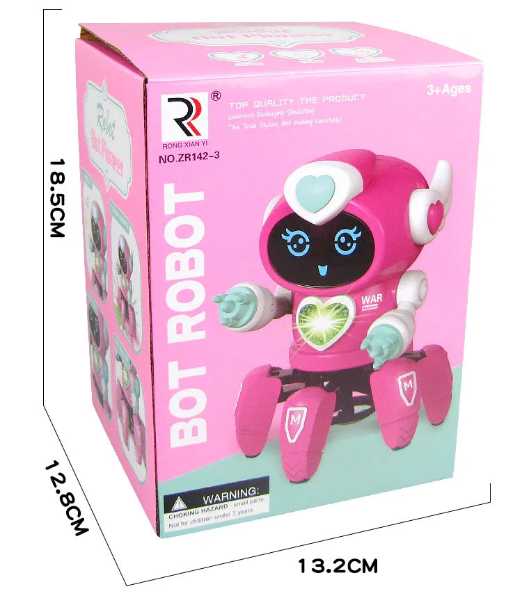 Dancing Six-claw Fish Robot Electronic toy Pet Funny Walking With Music Lightd Interaction Toys for Kids Boys' Birthday Gifts