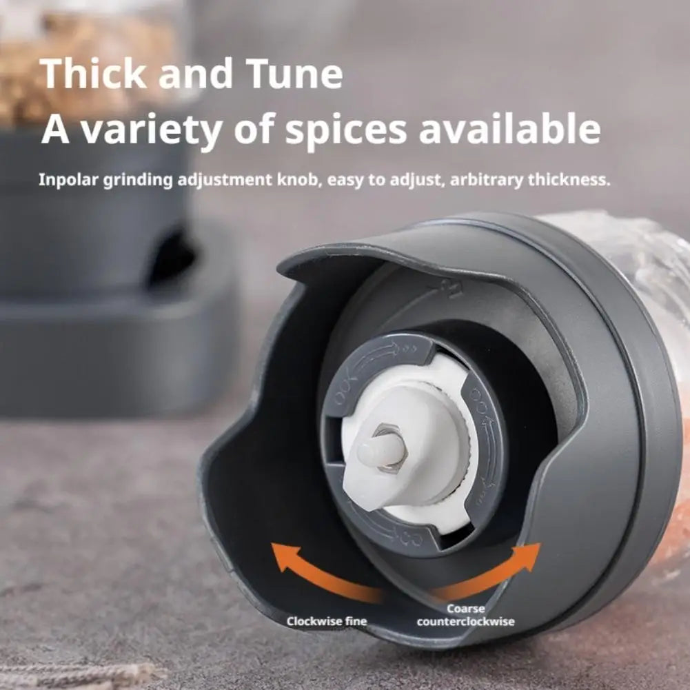 Pepper Grinder Electric Mill Rechargeable Design Kitchen Gadget Fast Grinding Coarse Fine Adjustable Cooking Essential Tools