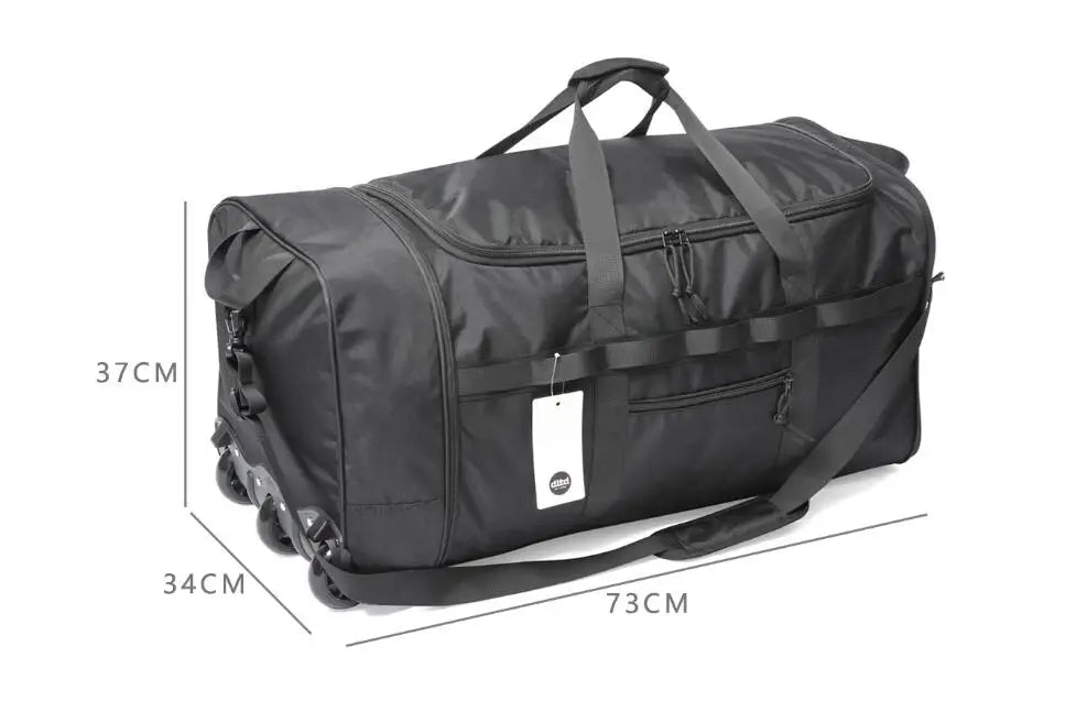 Large Capacity carry on hand Luggage Rolling duffel bag 90L wheeled Bag Home moving bags with wheels Travel trolley luggage bag