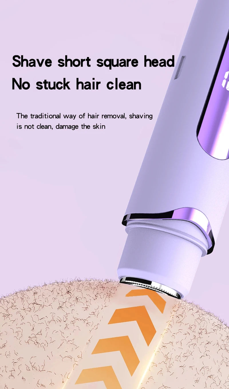 2 IN 1 Lady Electric Shaver Double Head Dual Purpose  Electric Razor & Hair Trimmer For Female Underarm Leg Bikini Hair Remover