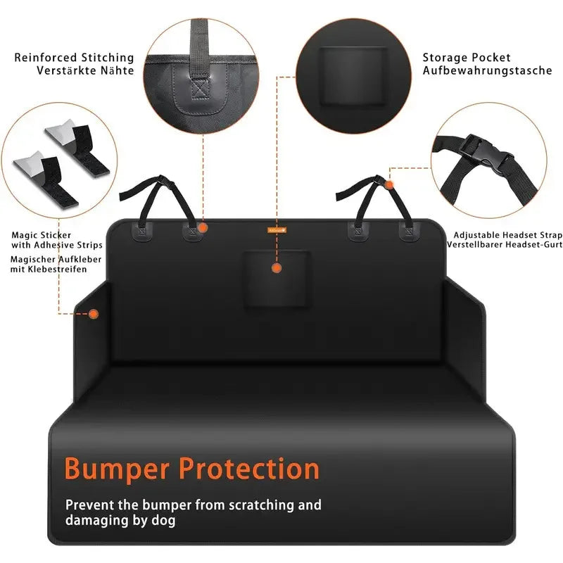 Waterproof Dog Car Seat Cover Trunk Case Dog Car Transporter Travel Mat Pad Dog Carriers Hammock For Small Medium Large Dogs