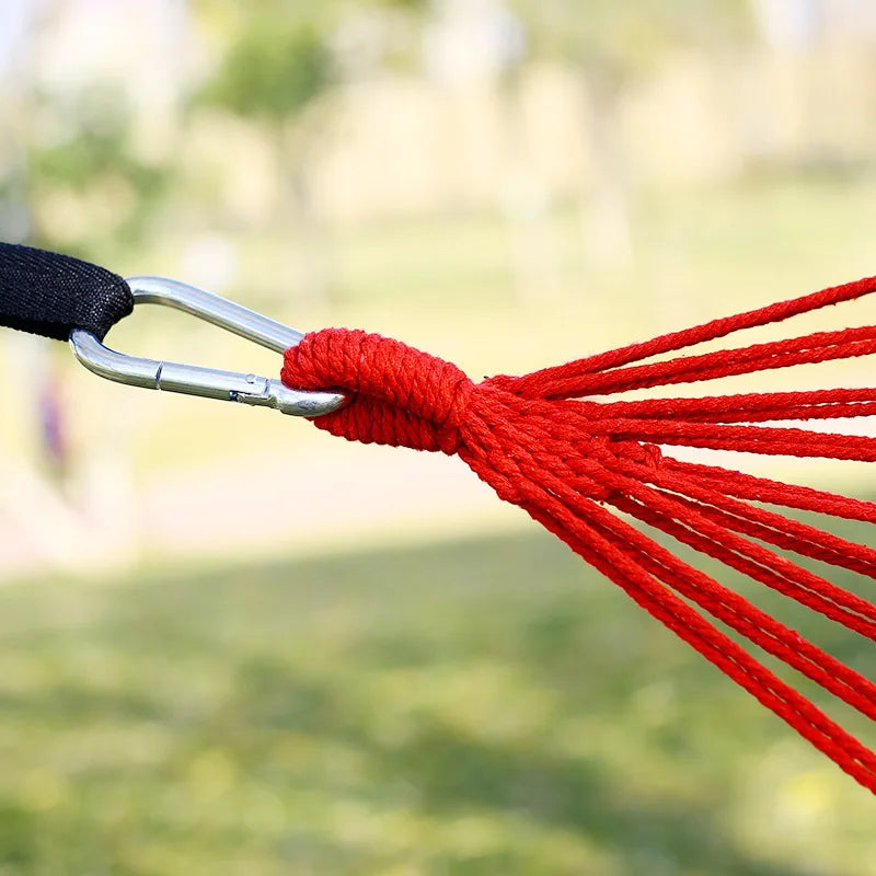 Canvas Single Hammock Outdoor Camping Indoor Children's Swing Thickened Striped Hammock