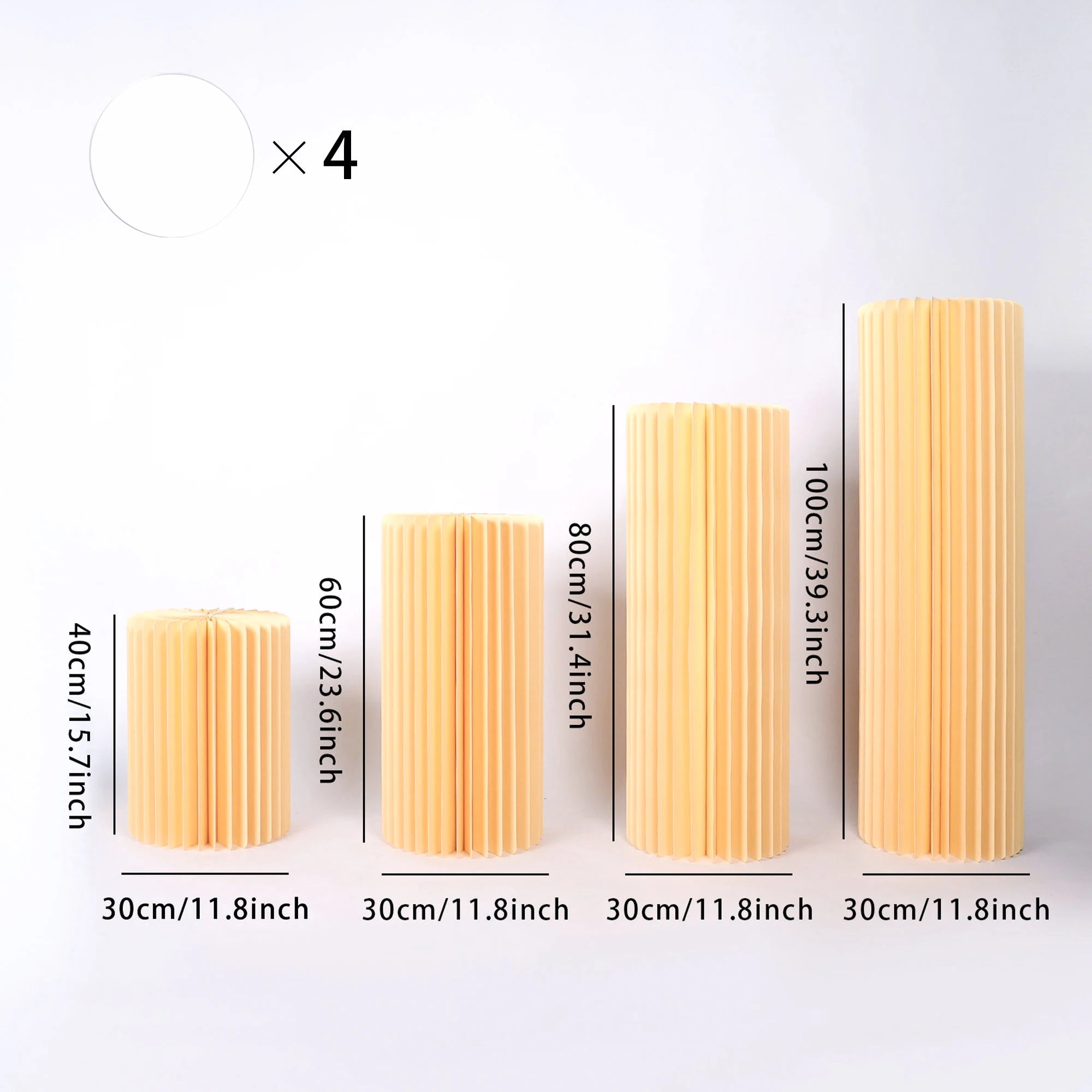 Buffet Risers Food Display Stand Round Table Cake Dessert Stand for Parties Foldable Paper Columns Display for Wedding Birthday