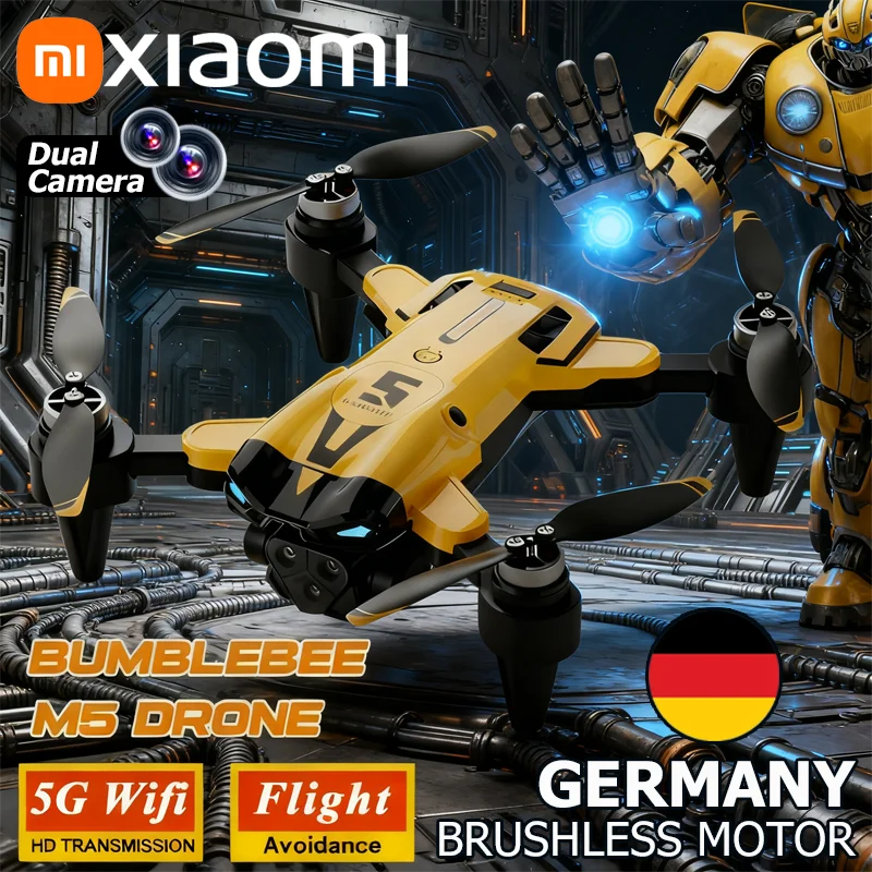 Xiaomi M5 Drone 8K Professional HD Triple Camera Brushless Motor Optical Flow Positioning Foldable Quadcopter RC Drone Toy New