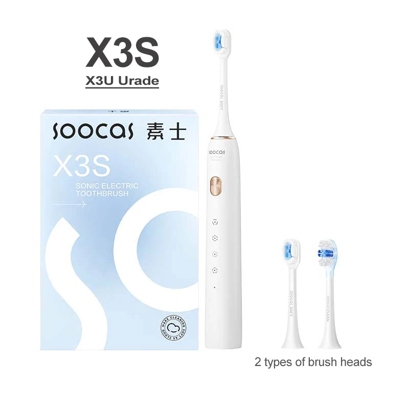 SOOCAS X3S Ultrasonic Electric Toothbrush IPX7 Waterproof Adult X3U Upgrade Smart Sonic Tooth Brush Upgraded USB Fast Chargeable