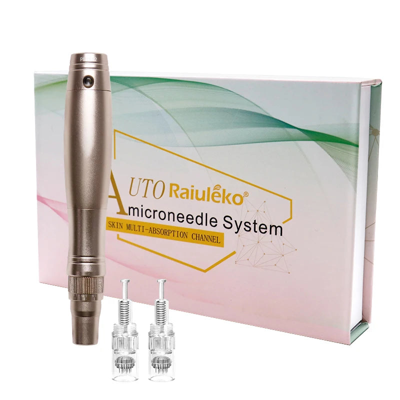Professional Derma Pen Microneedle Pen With Needles Cartridges Skin Care Device Wireless Microneedling Machine Beauty Tool